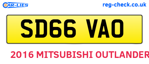 SD66VAO are the vehicle registration plates.