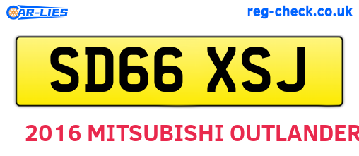 SD66XSJ are the vehicle registration plates.