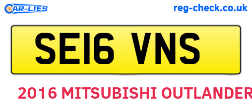 SE16VNS are the vehicle registration plates.