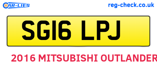 SG16LPJ are the vehicle registration plates.