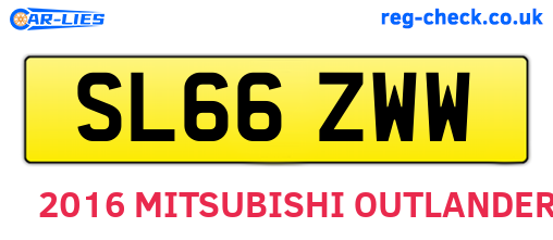 SL66ZWW are the vehicle registration plates.