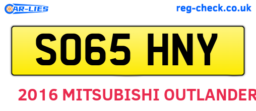 SO65HNY are the vehicle registration plates.