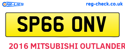 SP66ONV are the vehicle registration plates.