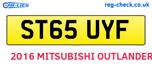 ST65UYF are the vehicle registration plates.