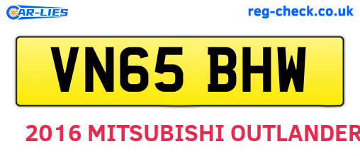 VN65BHW are the vehicle registration plates.