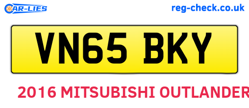 VN65BKY are the vehicle registration plates.