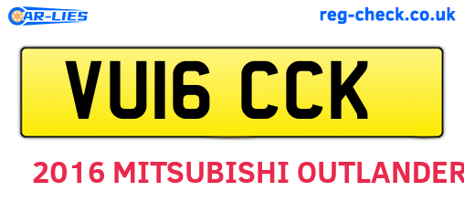 VU16CCK are the vehicle registration plates.