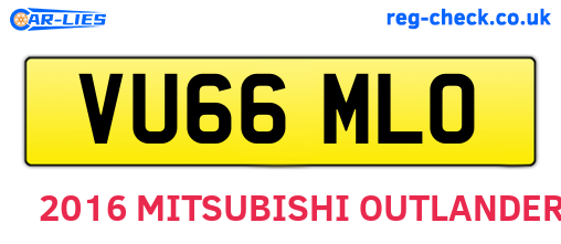 VU66MLO are the vehicle registration plates.