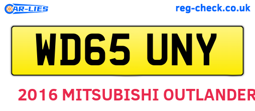 WD65UNY are the vehicle registration plates.