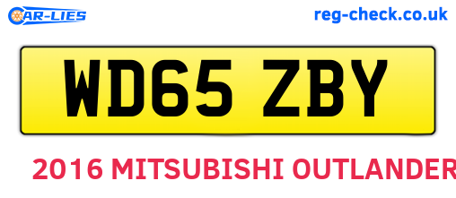 WD65ZBY are the vehicle registration plates.