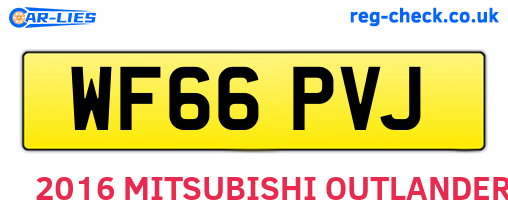 WF66PVJ are the vehicle registration plates.