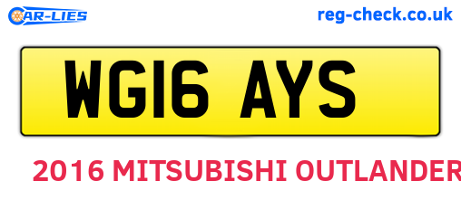 WG16AYS are the vehicle registration plates.
