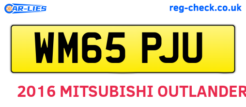 WM65PJU are the vehicle registration plates.