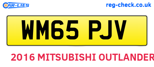 WM65PJV are the vehicle registration plates.