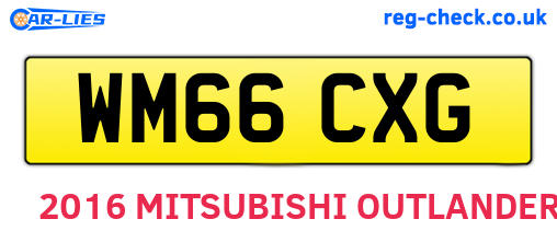 WM66CXG are the vehicle registration plates.