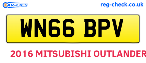 WN66BPV are the vehicle registration plates.