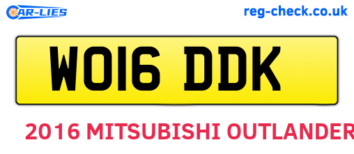 WO16DDK are the vehicle registration plates.