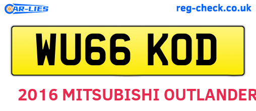 WU66KOD are the vehicle registration plates.