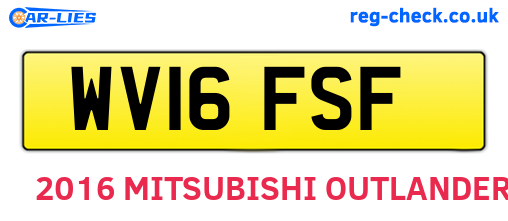 WV16FSF are the vehicle registration plates.