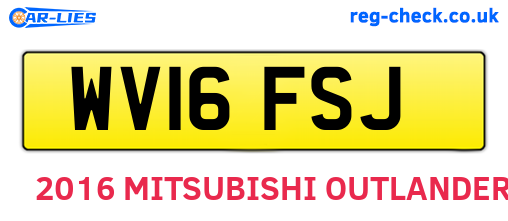 WV16FSJ are the vehicle registration plates.