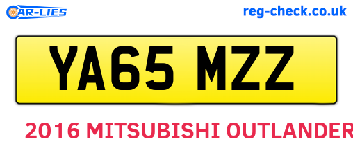 YA65MZZ are the vehicle registration plates.