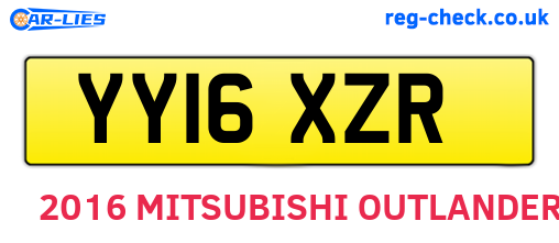 YY16XZR are the vehicle registration plates.