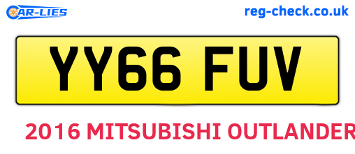 YY66FUV are the vehicle registration plates.
