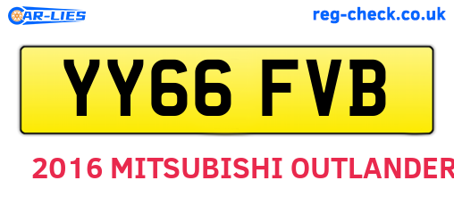 YY66FVB are the vehicle registration plates.