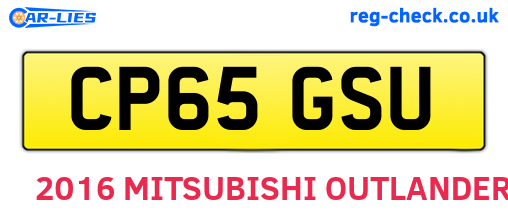 CP65GSU are the vehicle registration plates.