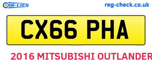 CX66PHA are the vehicle registration plates.