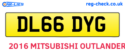 DL66DYG are the vehicle registration plates.