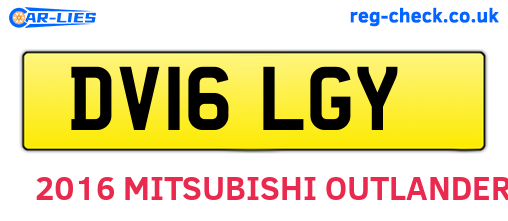 DV16LGY are the vehicle registration plates.