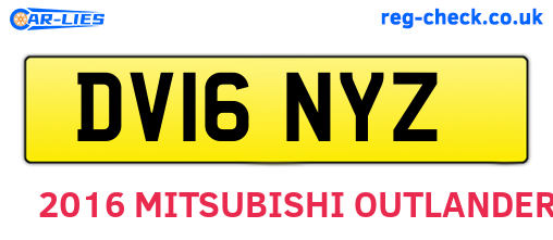 DV16NYZ are the vehicle registration plates.