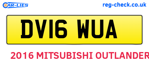 DV16WUA are the vehicle registration plates.