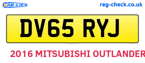 DV65RYJ are the vehicle registration plates.