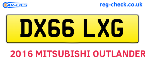 DX66LXG are the vehicle registration plates.