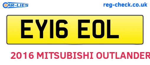 EY16EOL are the vehicle registration plates.