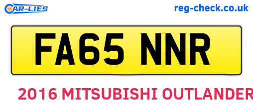 FA65NNR are the vehicle registration plates.