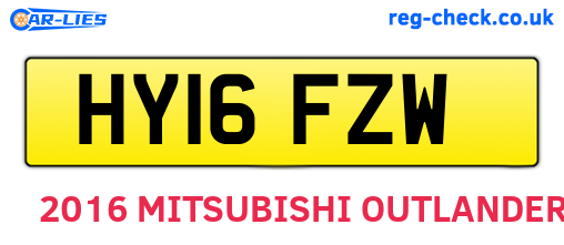HY16FZW are the vehicle registration plates.