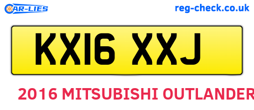 KX16XXJ are the vehicle registration plates.