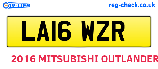 LA16WZR are the vehicle registration plates.
