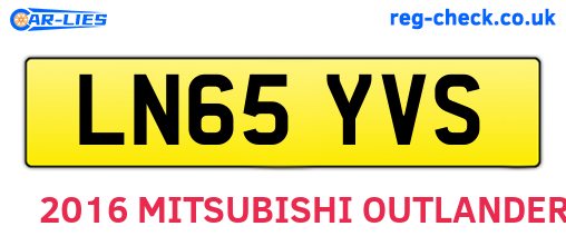 LN65YVS are the vehicle registration plates.