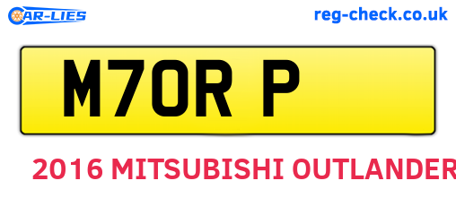 M7ORP are the vehicle registration plates.