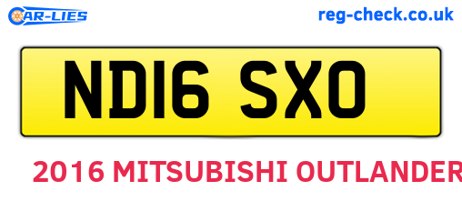 ND16SXO are the vehicle registration plates.