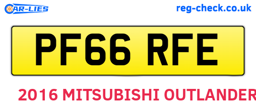 PF66RFE are the vehicle registration plates.