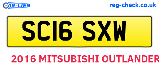 SC16SXW are the vehicle registration plates.