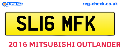SL16MFK are the vehicle registration plates.