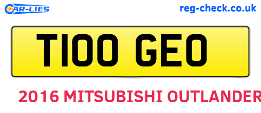 T100GEO are the vehicle registration plates.