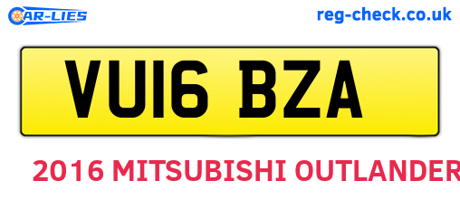 VU16BZA are the vehicle registration plates.