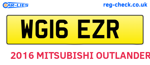 WG16EZR are the vehicle registration plates.